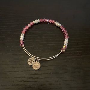Alex & Ani Pink and Silver Bangle Bracelet